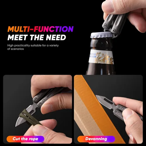 Miniatura 6 de XXV Cuchillo de bolsillo, cuchillo plegable de acero inoxidable para exteriores, pequeños cuchillos de camping portátiles, regalos para hombre
