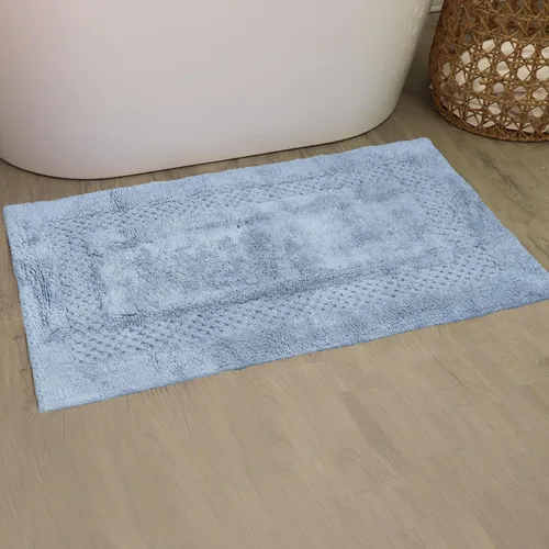 Miniatura 49 de Home Weavers Classy - Juego de alfombras de baño 100 % algodón, decoración de baño, lavable, extrasuave y absorbente, tapete de cocina, juego de Aqua