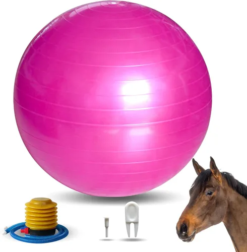 Miniatura 8 de Pelotas de juego de caballos de 17 pulgadas Pelota de pastoreo anti-estallido para caballo Mega Equino Ball para jugar Entrenamiento Caballos