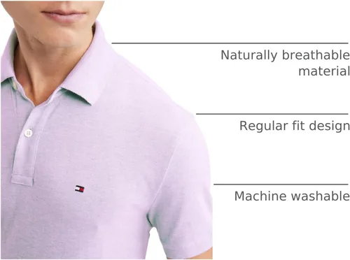 Miniatura 26 de Tommy Hilfiger Polo de piqué de algodón de manga corta para hombre en ajuste regular