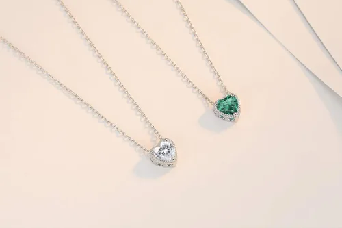 Miniatura 5 de Qings Collar con colgante de piedra natal de plata de ley 925 con colgante de piedra natal, cadena ajustable, caja de regalo de 12 meses, joyería