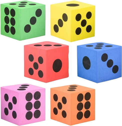 Miniatura 6 de ~ 12 ~ Dados de espuma ~ 1.5 pulgadas ~ Juegos de enseñanza de matemáticas ~ NUEVO