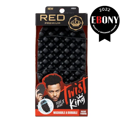 Miniatura 2 de RED by Kiss BowWow Twist King - Peine de estilor de lujo premium para trenzar y rizar, duradero y lavable, alternativa a la esponja para barberos