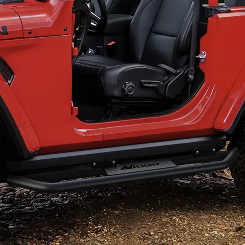 Miniatura 7 de Nilight Estribos para Wrangler JK 2007-2018 y Unlimited de 2 puertas, sistema de doble viga mejorado, escalón lateral, antideslizante, texturizado