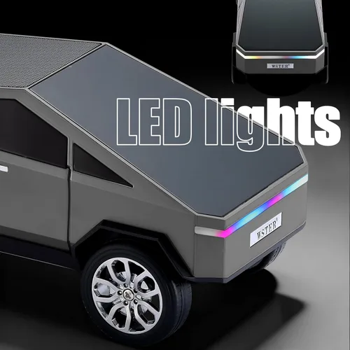 Miniatura 9 de WSTER Cyber Pickup - Altavoz Bluetooth con pantalla LED, regalo considerado para fanáticos del diseño de automóviles y usuarios de audio, TWS
