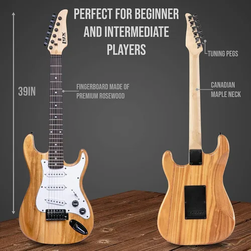 Miniatura 3 de LyxPro - Guitarra eléctrica de 36 pulgadas y kit para niños con guitarra de tamaño 3/4 para principiantes, amplificador, seis cuerdas, dos púas