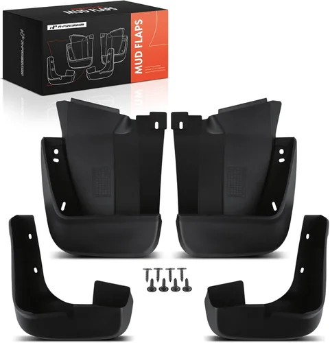 Miniatura 10 de A-Premium Juego de 4 unidades de guardabarros con accesorios de hardware compatibles con Honda Civic 2016-2021, solo sedán, negro, delantero