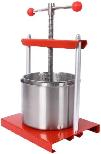Miniatura 9 de Prensa manual de vino de frutas, máquina de prensa de barriles de acero inoxidable de 0.8 galones para jugo, verduras, vino, aceite de oliva
