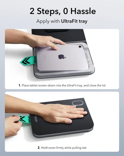 Miniatura 4 de ESR Paquete de 2 protectores de pantalla para iPad mini 7ª generación (A17 Pro, 2024) y 6ª generación (2021), película de vidrio templado 9H