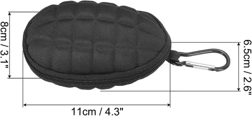 Miniatura 2 de PATIKIL Bolsa de almacenamiento de accesorios de billar, bolsa de tiza portátil con clip para fijación de monedero, accesorio de billar para billar