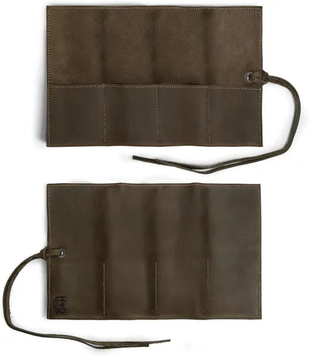 Miniatura 8 de Hide & Drink, Organizador de rollos de reloj de cuero hecho a mano de cuero de grano completo, con capacidad para hasta 4 relojes, fácil de llevar