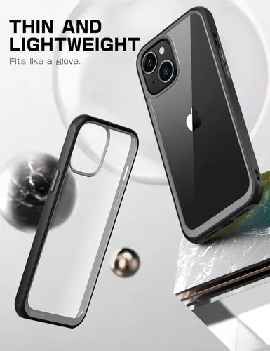 Miniatura 3 de SUPCASE Unicorn Beetle Style Series - Funda para iPhone 14 / iPhone 13, funda protectora híbrida delgada y transparente (negro)