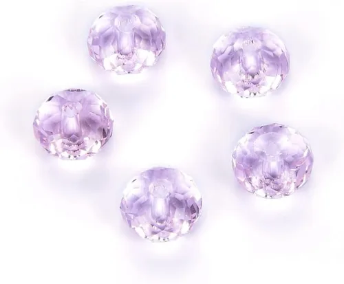 Miniatura 41 de 50 cuentas de cristal Adabele austriaco de 0.394 pulgadas facetadas sueltas Rondelle Siam rojo espaciador compatible con cristales de Swarovski 5040