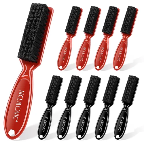 Miniatura 10 de NICEMOVIC Cepillos de peluquero, 10 piezas de cepillo de limpieza de cerdas de nailon con mango de plástico, suministros de limpieza Negro