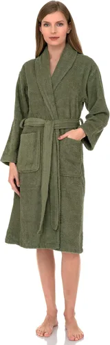 Miniatura 3 de TowelSelections Bata de baño para mujer, bata de baño lujosamente suave, bata de baño de tela de rizo de algodón para mujer