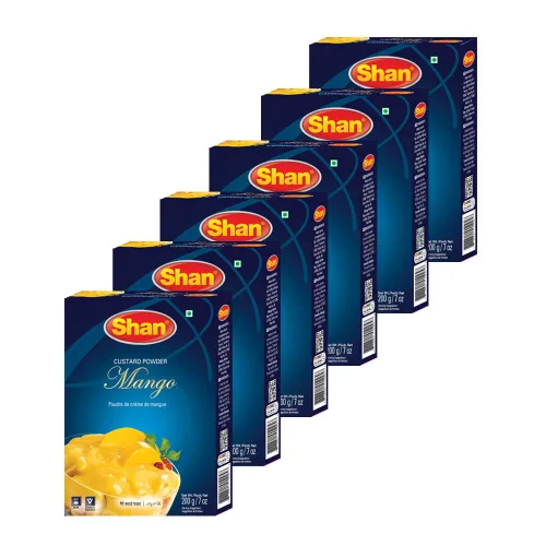 Miniatura 14 de Shan Polvo de crema de mango, 7.05 oz, postre esencial para cualquier ocasión, apto para vegetarianos, bolsa hermética en una caja (paquete de 3)