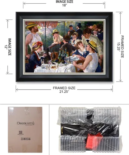 Miniatura 6 de DECORARTS - El almuerzo de los remeros de Pierre-Auguste Renoir. Impresiones giclée sobre lienzo. Mejora la decoración de tu hogar y oficina