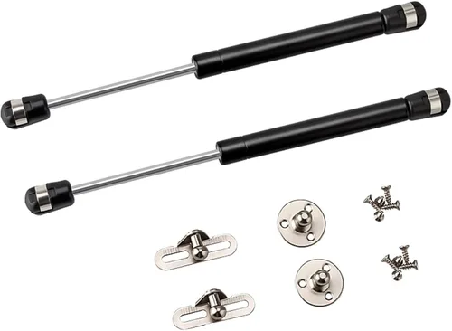 Paquete de 2 amortiguadores de gas extendidos de 10 pulgadas, 100N/22 libras, resortes de gas negros, elevador de ventana y soporte de tapa,