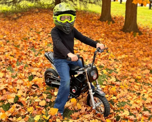Miniatura 8 de Burromax TT250 Motocicleta de tierra eléctrica para niños, 250w 24v 7ah, 2 velocidades, hasta 14 mph, para ciclistas de hasta 150 lb, mini bicicleta