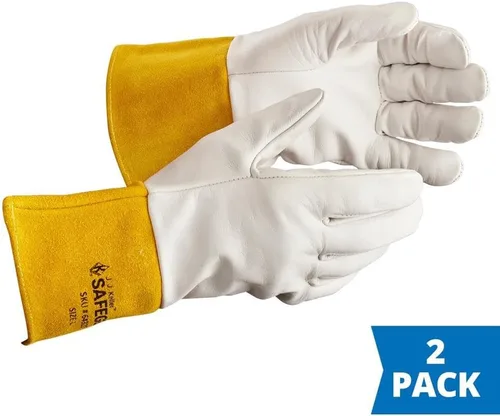 Miniatura 2 de J. J. Keller SAFEGEAR Guantes de trabajo de cuero de vaquero para soldadura TIG - 2 pares