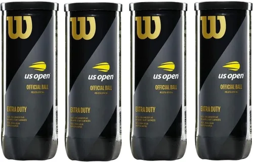 WILSON New US Open X Duty - Pelotas de tenis 4-3 paquetes YLW