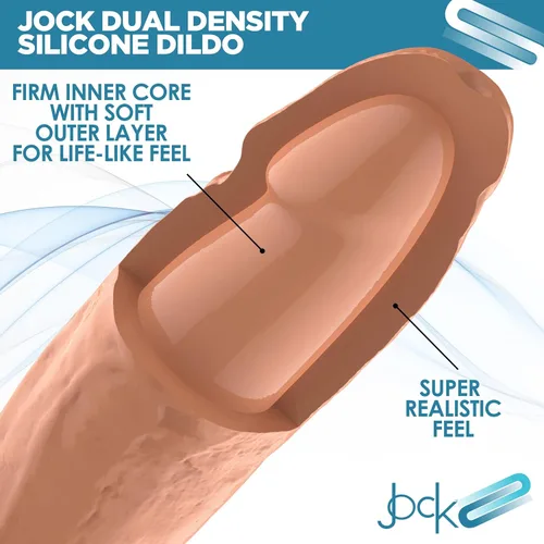 Miniatura 3 de CURVE TOYS Jock - Consolador de silicona de doble densidad de 10 pulgadas con bolas para hombres, mujeres y parejas. Consolador de silicona de alta