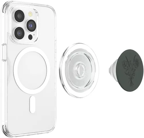 Miniatura 3 de Midnight Green Wildflower Floral Flower Design PopSockets PopGrip for MagSafe