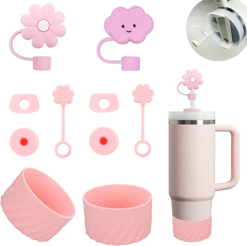 Miniatura 10 de Stanley Cup Accessories9 unidades, 4 tapas de pajilla, 2 tapones cuadrados para derrames, 2 tapones redondos de fugas, 1 bota de silicona