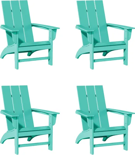 Miniatura 10 de Silla Adirondack de Madera Sintética Adiromoti, Sillas de Patio Resistente a Todo Clima, Aspecto de Madera, Silla Pre-Ensamblada para Fuego al Aire