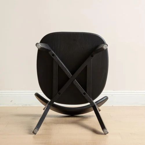 Miniatura 8 de Sillas de comedor 100% de roble macizo, silla de comedor moderna de mediados de siglo con respaldo curvo, silla de madera de grado FAS, fabricada