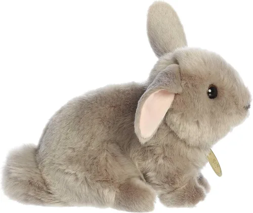 Miniatura 3 de Aurora® Adorable Miyoni® Tots Juguetón Conejito de peluche – Detalle realista – Apreciado compañerismo – Gris 8 pulgadas
