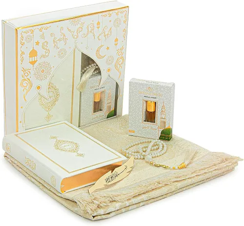 Miniatura 11 de ihvan online Juego de regalo de oración para hombres y mujeres, alfombra de oración musulmana, tapete de salah, cuentas Taasbih, Sagrado Corán