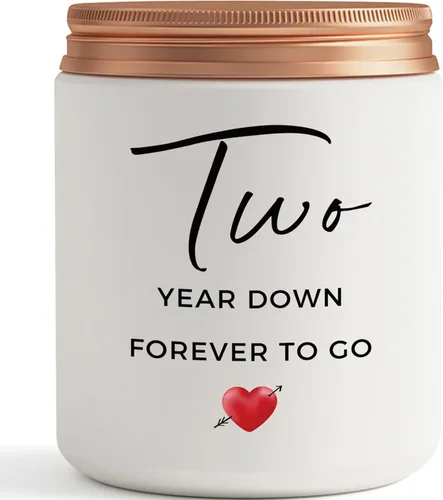 Miniatura 14 de Un año, 1º, 1 año, regalo de vela de primer aniversario para él, su pareja, el mejor regalo romántico de aniversario de papel para novia, novio