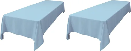 Miniatura 128 de LA Linen Mantel rectangular lavable de popelín de poliéster, resistente a las manchas y a las arrugas, cubierta de mesa 60x84, mantel de tela