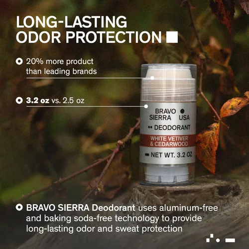 Miniatura 2 de Desodorante sin aluminio para hombres de Bravo Sierra, paquete de 1 unidad - Contiene ingredientes naturales - Protección duradera contra el olor