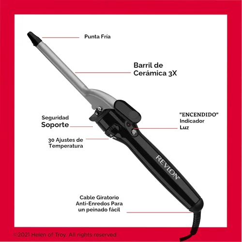 Miniatura 4 de Revlon Perfect Heat - Plancha rizadora de cerámica triple Para rizos en espiral suaves y sedosos (1/2 pulgada)