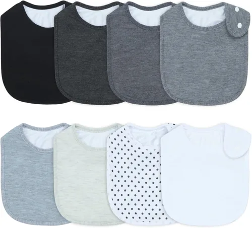 Miniatura 12 de Baberos impermeables para niños y niñas, suaves y absorbentes, bandana, juego de baberos para bebés recién nacidos de 0 a 12 meses