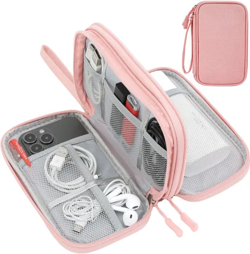 Miniatura 24 de CAAORDKSO Bolsa Organizadora de Electrónicos para Viaje, Estuche Pequeño Organizador de Cables Impermeable, Bolsa de Accesorios, Estuche Electrónico