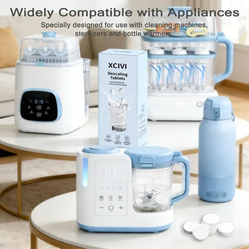 Miniatura 7 de 40 tabletas descalcificadoras compatibles con Baby Brezza, Momcozy Papablic y todas las marcas, aptas para lavadoras de botellas, fabricantes