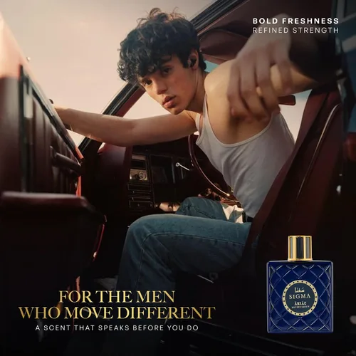 Miniatura 5 de ARIAZ Sigma Eau De Parfum para hombre, energía acuática transparente mezclada con ralladura de cítricos frescos de pomelo, menta, jengibre, notas