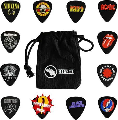 Miniatura 7 de Juego de púas de guitarra de 12 álbumes clásicos para cada guitarrista. Impresión a doble cara. Púas de 0,46, 0,71, 0,81, 0,88, 0,96 y 1,2 mm