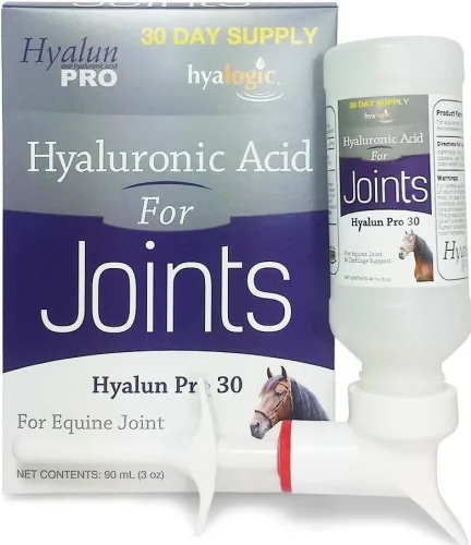 Miniatura 10 de Hyalogic Hyalun Gel - Suplemento para articulaciones equinas antes y posteriores a eventos de 1 onza para caballo