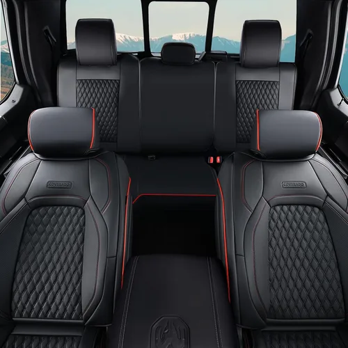 Miniatura 22 de Coverado Fundas de Asientos de Automóvil Juego Completo, Fundas de Asientos de Automóvil de Cuero Impermeables para Dodge RAM 1500 Compatible