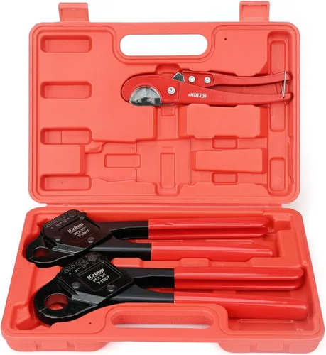 Miniatura 7 de iCrimp - Herramientas de crimpado PEX de cabeza angulada que funcionan en tubos PEX de 1 pulgada con medidor Go/No-Go que se adapta a todas