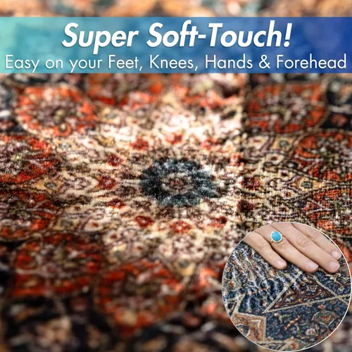 Miniatura 4 de Sacred Artisans Alfombra de oración musulmana y alfombrilla de oración islámica para hombres y mujeres Un Janamaz turco súper suave al tacto