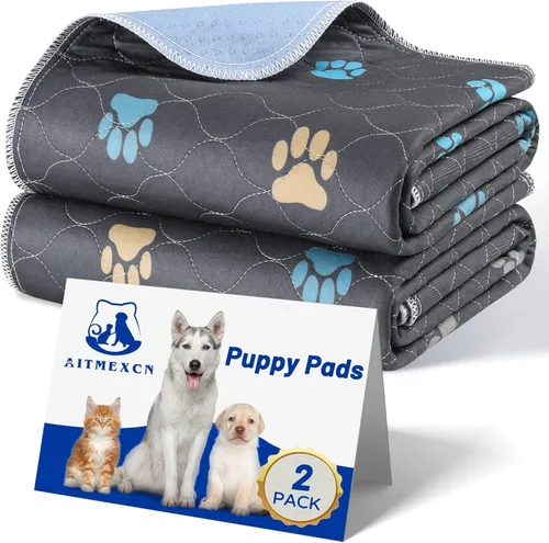 Miniatura 19 de Aitmexcn Almohadilla lavable para orina de perro, 100% impermeable, tapete de entrenamiento para cachorros o perros mayores, almohadillas Color Paws