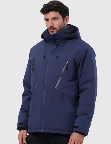 Miniatura 2 de GEMYSE Chaqueta de esquí para hombre, abrigo de nieve de invierno, impermeable, con capucha, aislante, resistente al viento, parka con múltiples