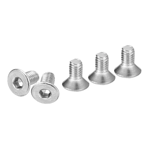 Miniatura 22 de DTGN Tornillos de cabeza plana M3-0.020 x 1.378 in, paquete de 50 tornillos de cabeza plana de acero inoxidable 304, rosca completa, pernos