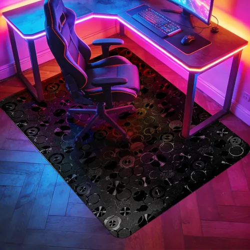 Vicwe Alfombrilla para silla de oficina para suelo de madera dura, 36" x 48" alfombrillas para silla de escritorio, fácil de limpiar, alfombrilla