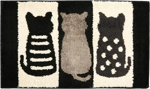 Miniatura 18 de Hi Space Alfombras de baño de 24 x 16 pulgadas con hojas para baño, antideslizante, lavable a máquina, suave, absorbente, bonita alfombra de baño